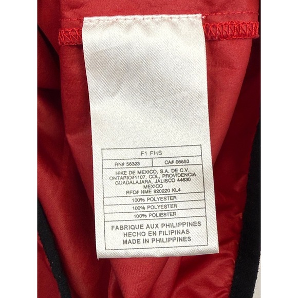 Vintage Y2K Nike Center Swoosh Mens Red Half Zip Hooded Windbreaker Jacket Large - Picture 13 of 15